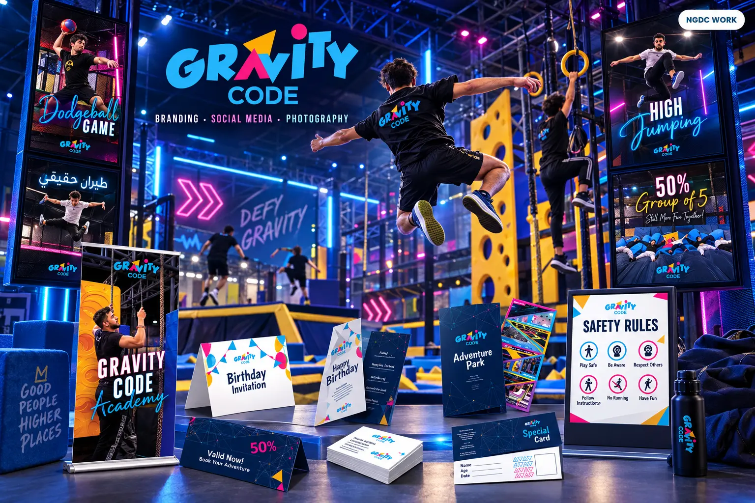 نموذج من أعمال NGDC لعلامة Gravity Code